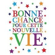 Carte Kub Maxi - Bonne chance pour cete nouvelle vie - 22.5x30.5 cm